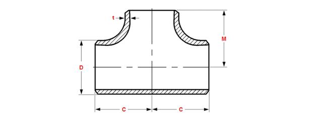 스테인레스 강 SCH20 ASME B16.9  관 이음 Tee 0